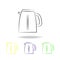 Electric kettle multicolored icons. Element of electrical devices multicolored icons. Signs, symbols collection icon can be used f