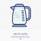 Electric kettle thin line icon