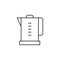 Electric kettle thin line icon. Linear vector symbol