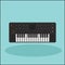 electric keyboard. Vector illustration decorative design