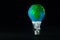 Electric lamp decorated as plasticine Earth planet model