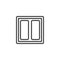 Electric light switch outline icon