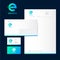 Electric logo. Letter E with lightning on a dark background Letterheads envelopes and business card.