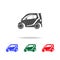 Electric mini car icons. Elements of transport element in multi colored icons. Premium quality graphic design icon. Simple icon