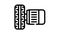 electric motor on wheel black icon animation