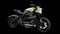 Electric motorcycle with black background 3d render