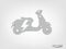 Electric motorcycle from transparent water drop vector