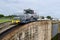 Electric mule guides ships through Panama Canal