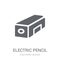 electric pencil sharpener icon. Trendy electric pencil sharpener