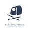 electric pencil sharpener icon. Trendy flat vector electric penc