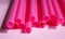 Electric pink straws