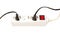 Electric plastic extension cord with switch isolated