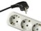 Electric plug (black) and socket (white)