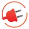 Electric plug flat icon. Power cord color icons in trendy flat style. Cable outlet gradient style design, designed for