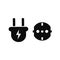 Electric plug icons â€“ vector