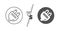 Electric plug line icon. Energy sign. Electricity power. Vector