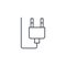 Electric Plug thin line icon. Linear vector symbol