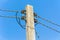 Electric pole close up