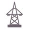 Electric pole icon vector illustration electrical technology voltage energy industrial wire tower.