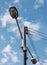 Electric pole with the twin lamp.