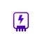 electric power control box icon on white