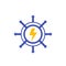 Electric power distribution vector icon
