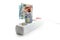 Electric power strip with a bundle of Euro banknotes, concept of saving money on electricity consumption, rising energy prices and