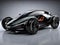 Electric powered black four-wheeled vehicle