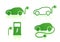 Electric powered car icons