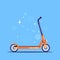 Electric push scooter icon, flat style illustration