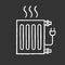 Electric radiator chalk icon