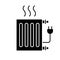 Electric radiator glyph icon