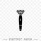 Electric razor vector icon. electric shaving machine symbol. Rotary shaver, electric razor