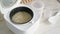 Electric rice cooker on wooden counter-top