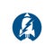 Electric rocket vector logo design.
