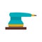 Electric sander icon. For floor and wooden planks sanding â€‹sandpaper. Isolated vector clipart. Drawing on blank background.