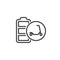 Electric scooter battery line icon