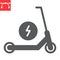 Electric scooter glyph icon