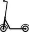 Electric scooter icon, electrical bike flat style eco friendly transport, vector illustration