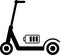 Electric scooter icon, electrical bike flat style eco friendly transport, vector illustration