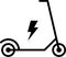 Electric scooter icon, electrical bike flat style eco friendly transport, vector illustration