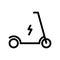 Electric scooter icon. Kick scooter. Environmentally friendly transpor. Vector illustration