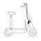 Electric Scooter line icon, Wheel Scooter