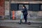 Electric scooters left in street in Copenhagen Denamrk