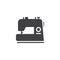 Electric sewing machine vector icon