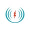 electric shock icon logo design vector. icon symbol for warning danger situation