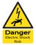 Electric Shock Risk Sign With Man