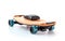 Electric Skateboard Snapshot on White Background