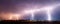 Electric Skies, Panorama of Stormy Lightning Landscape, AI Generated