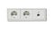 Electric sockets and network line. White background. Close up view with details.